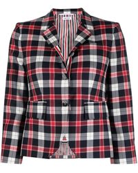 Thom Browne - Tartan Single-Breasted Blazer - Lyst