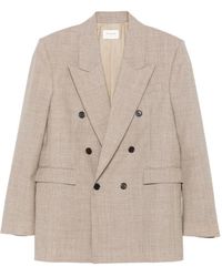 Saint Laurent - Blazer de lana con doble botonadura - Lyst