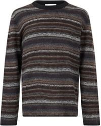 Roberto Collina - Pull Rayé En Maille - Lyst