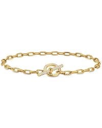 David Yurman - 18Kt Dy Madison Chain Diamond Bracelet (3Mm) - Lyst