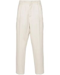 Lardini - Eqatos Linen Tapered Trousers - Lyst