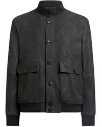 Etro - Arnica Paisley-Print Suede Bomber Jacket - Lyst