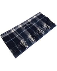 Les Deux - Check-Pattern Fringed-Detail Scarf - Lyst