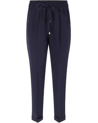 Kiton - Drawstring-Fastening Silk Trousers - Lyst