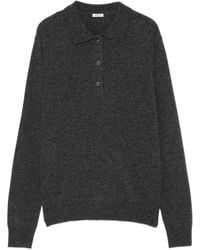 Aspesi - Button-Placket Polo-Collar Sweater - Lyst