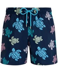 Vilebrequin - Drawstring Turtle-Print Swim Shorts - Lyst