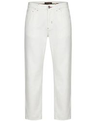 Moorer - Logo-Patch Straight-Leg Jeans - Lyst