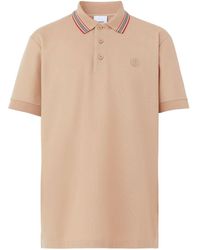 Burberry - Icon-stripe Collar Polo Shirt - Lyst