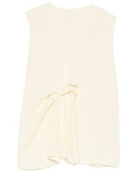 JNBY - Pleated V-Neck Vest - Lyst
