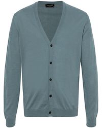 Roberto Collina - Button-up Fine-knit Cardigan - Lyst