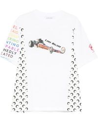 Marine Serre - Car Moon Print T-Shirt - Lyst