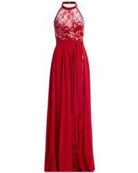 Elie Saab - Lace-Panelled Maxi Dress - Lyst