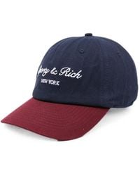 Sporty & Rich - Logo-Embroidered Baseball Cap - Lyst