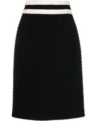 Gucci - Tweed High-waisted Midi Skirt - Lyst