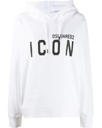DSquared² - Icon Print Hoodie - Lyst