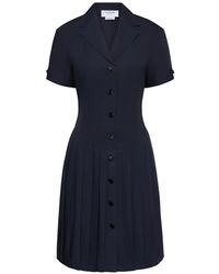 Thom Browne - Lapel Collar Pleated Dress - Lyst