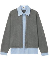 B+ AB - Layered Striped-Trim Cardigan - Lyst