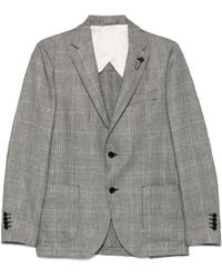 Lardini - Prince Of Wales Check-Pattern Blazer - Lyst