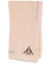 Mouleta - Embroidered Frayed Scarf - Lyst