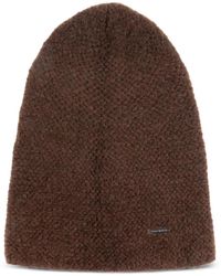 DSquared² - Logo-Plaque Textured Beanie - Lyst