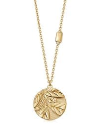 Astley Clarke - Collar Terra Strength en oro vermeil reciclado de 18 ct con medallón - Lyst