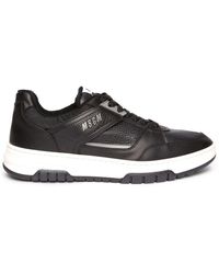 MSGM - Panelled Leather Sneakers - Lyst