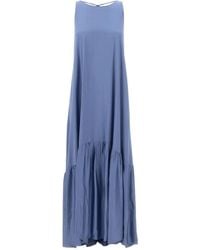 Kaos - Mouwloze Jurk Met Ruches - Lyst