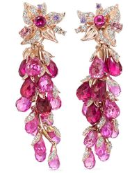 Anabela Chan - 18kt Rose Gold Vermeil Coralbell Multi-stone Earrings - Lyst