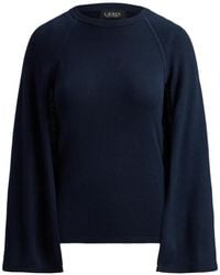 Ralph Lauren - Cape-Overlay Crew-Neck Sweater - Lyst