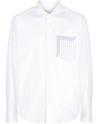 Feng Chen Wang - Logo-print Cotton-blend Shirt - Lyst