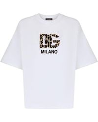Dolce & Gabbana - T-shirt à logo DG floqué - Lyst