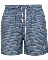 Barbour - Shell Mid-rise Swim Shorts - Lyst