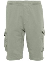 C.P. Company - Logo-embroidered Cotton Fleece Shorts - Lyst