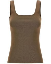 Entire studios - Square-Neck Knit Top - Lyst