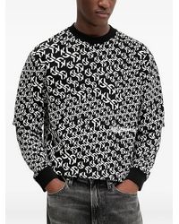 KARL LAGERFELD - Logo-Print Crew-Neck Sweatshirt - Lyst