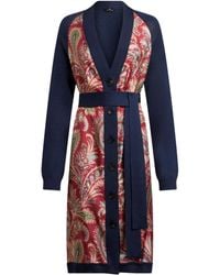 Etro - Paisley-Print Silk-Blend Cardigan - Lyst