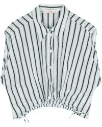 Tela - Striped Cap-sleeve Shirt - Lyst