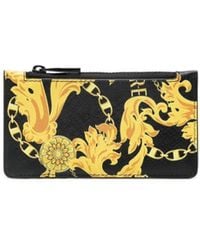 Versace - Baroque-print Leather Wallet - Lyst