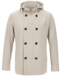 Montecore - Chaqueta Con Capucha Y Doble Botonadura - Lyst