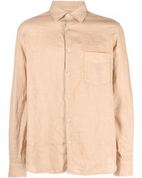 Aspesi - Long-Sleeve Linen Shirt - Lyst