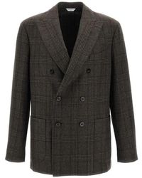 Boglioli - Blazer Croisé À Carreaux - Lyst
