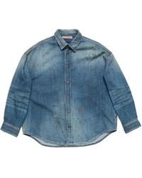 Acne Studios - Camisa Vaquera Con Botones En El Frente - Lyst