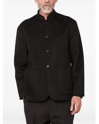 Officine Generale - Mandarin-Collar Patch-Pocket Jacket - Lyst
