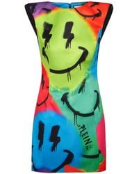 Philipp Plein - Minikleid Mit Grafischem Print - Lyst