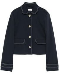 Liu Jo - Topstitch Buttoned Jacket - Lyst
