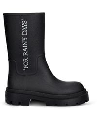 Off-White c/o Virgil Abloh - Reboot Slogan-Print Chunky-Sole Boots - Lyst