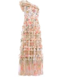 Needle & Thread - Lisette Ruffled One-Shoulder Dress - Lyst