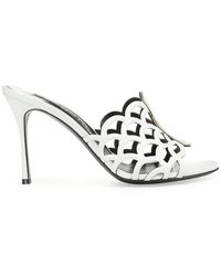 Sergio Rossi - Sr Mermaid 90Mm Leather Mules - Lyst