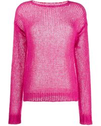 Prada Geripptes Strickoberteil - Pink