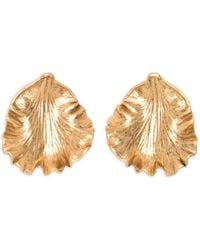 Cult Gaia - Iris Leaf Hammered Earrings - Lyst